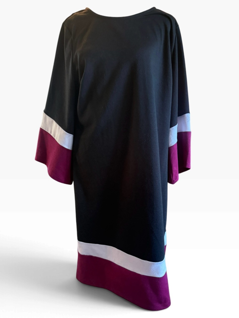 Women’s Kim Rogers colorblock stretchy shift dress. EUC Size Large